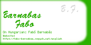 barnabas fabo business card