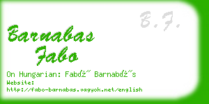 barnabas fabo business card